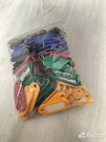 Бирки для ключей. Набор брелков 100шт