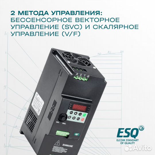 Частотный преобразователь ESQ-230 5.5 кВт 220В