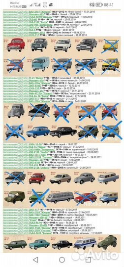 Коллекционные Модели автомобилей 1/43 СССР