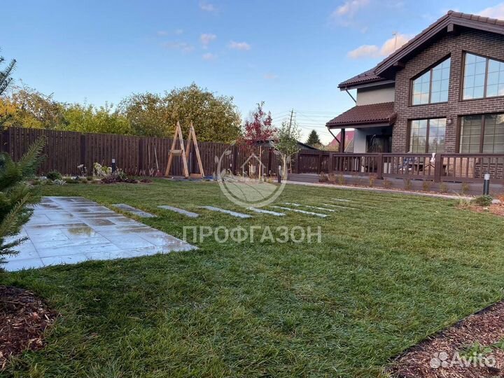 Газон в рулонах из питомника с Укладкой