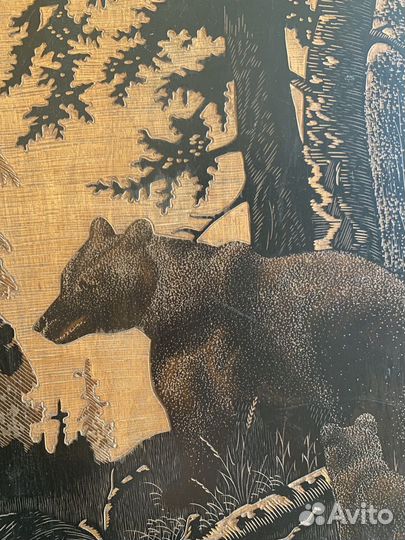 Картина панно из дерева