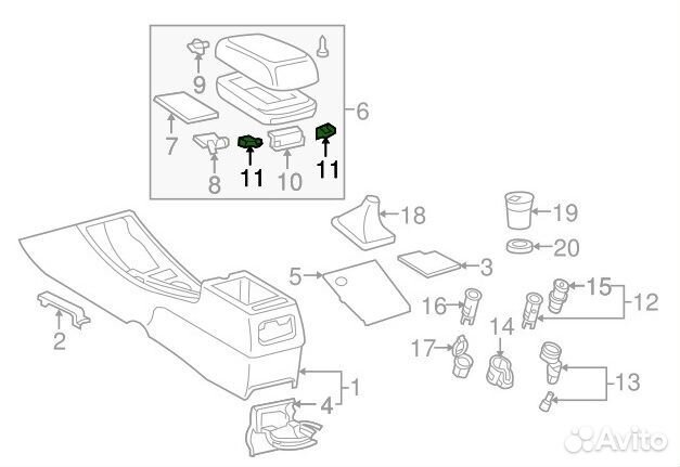 Петли подлокотника Toyota Scion