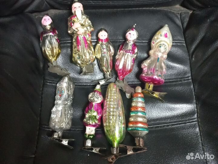 Елочные игрушки СССР на прищепке
