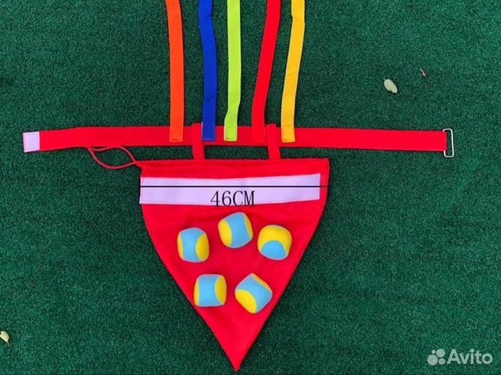 Мешок на поясе с мячами и лентами/реквизит