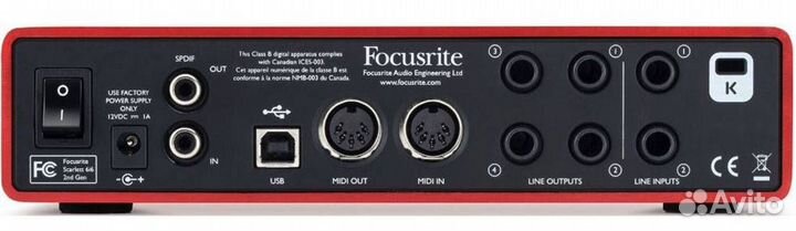 Аудио интерфейс focusrite scarlett 6I6