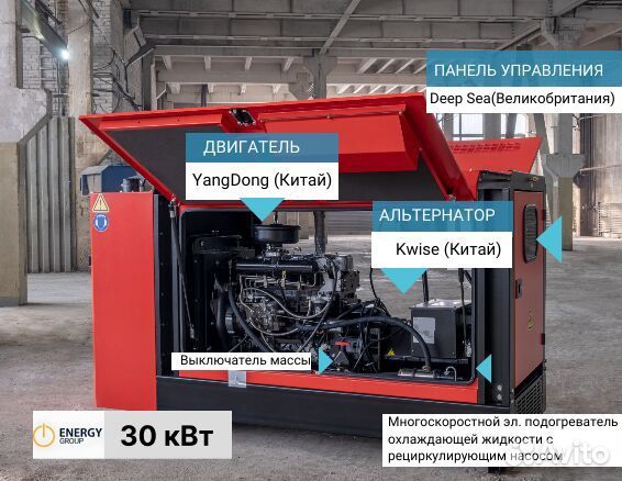 Дизельный генератор 30 кВт Energoprom