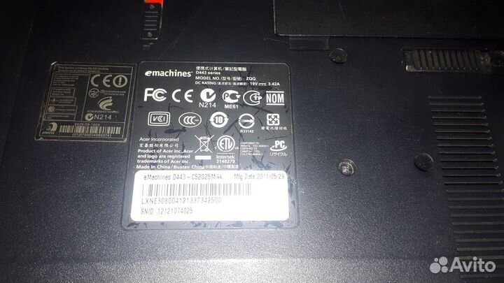 Ноутбук eMachines D443 - C52G25Mikk