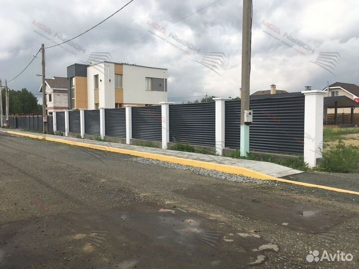 Забор жалюзи металлический