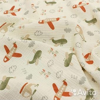 Ткань Муслин с рисунком