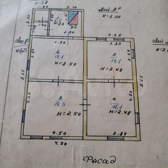 Дом 74 м² на участке 15 сот.
