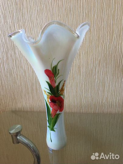 Ваза цветное стекло винтаж СССР