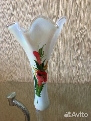 Ваза цветное стекло винтаж СССР