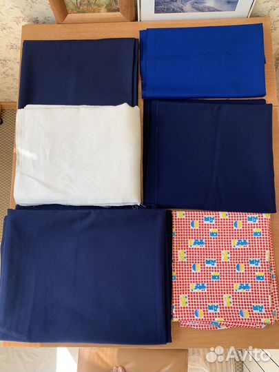 Отрезы ткани из СССР, шерсть, лен , поплин