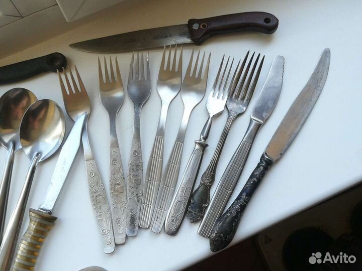 Ложки,ножи,много