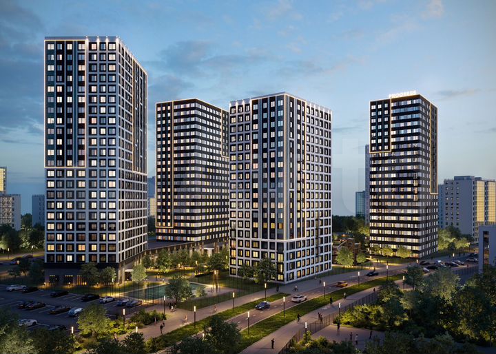 2-к. квартира, 54,9 м², 15/22 эт.