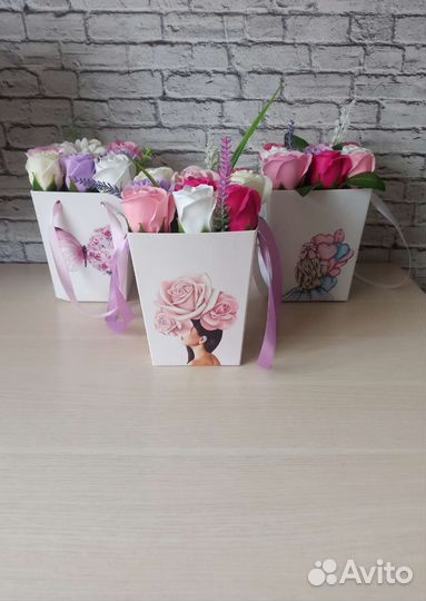 Букеты из мыльных роз-На заказ