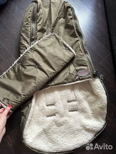 Конверт в коляску меховой