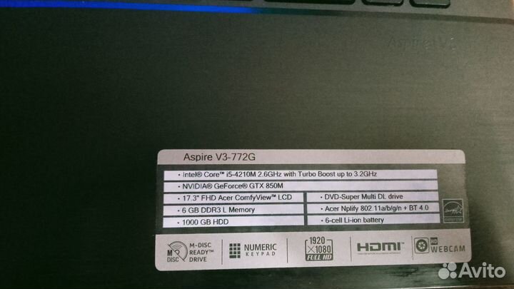 Acer aspire v3 772g