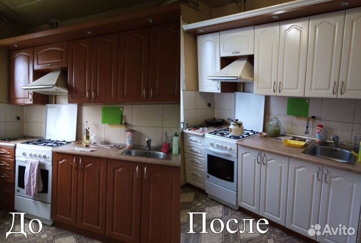 Покраска кухонных фасадов