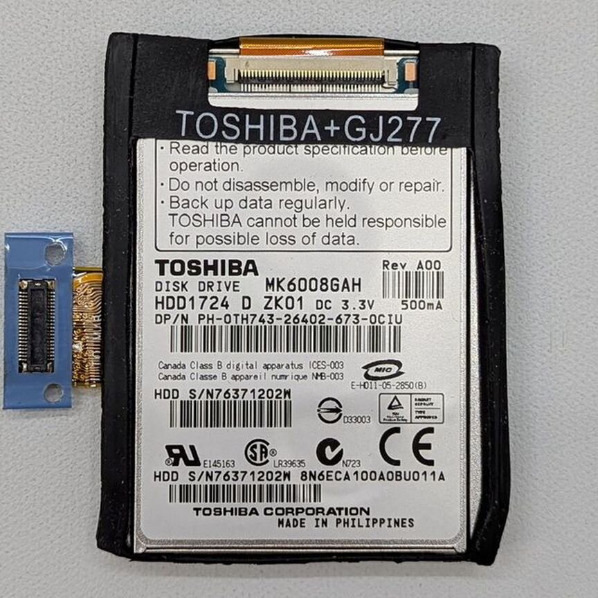 [MK6008GAH] Жесткий Диск 0th743, Dell, 60 Гб, Ide