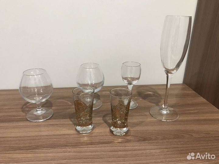 Бокалы фужеры рюмки