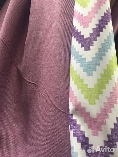 Портьеры готовые, рогожка зигзаг