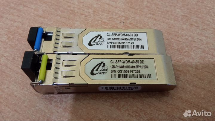 Гигабитовые модули SFP, LC коннектор, симплекс