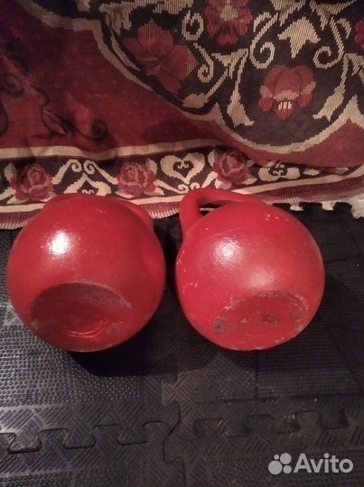 Гири по 32 кг - парные, резиновое покрытие