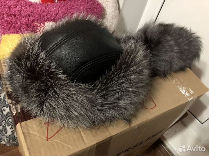 Шапка ушанка с хвостом