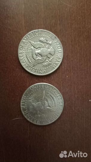 Монеты коллекционные большие, 1/2 доллара