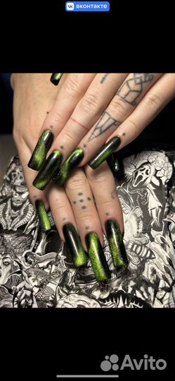 Наращивание ногтей, педикюр, маникюр