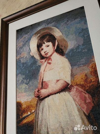 Картина, вышитая крестом (готовая)
