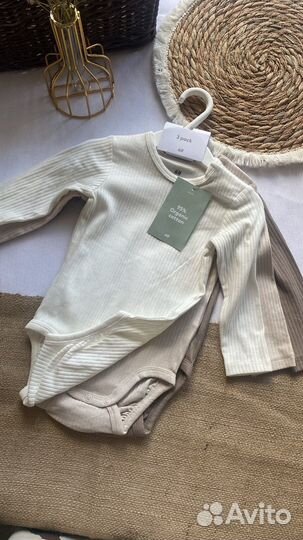 Боди в рубчик h&m 68,74,80