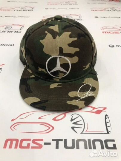 Кепка Mercedes прямой козырек камуфляж Petronas