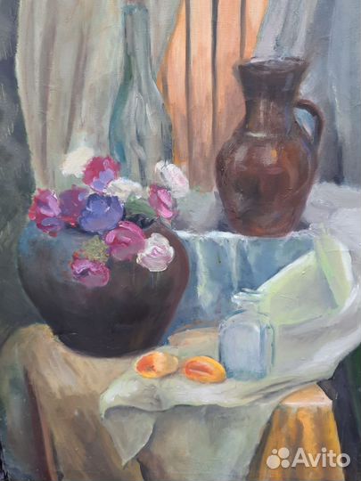 Картина маслом на холсте натюрморт. СССР