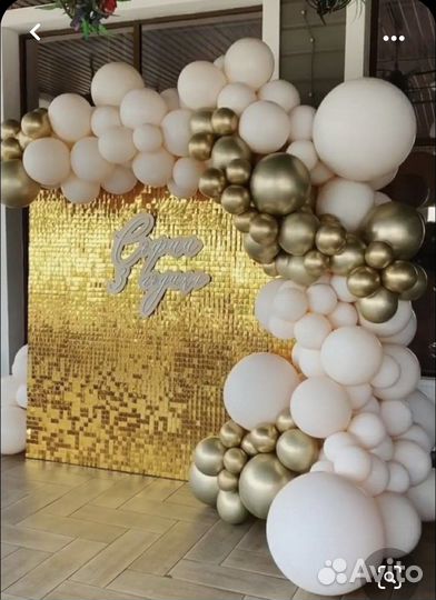 Фотозона живые пайетки