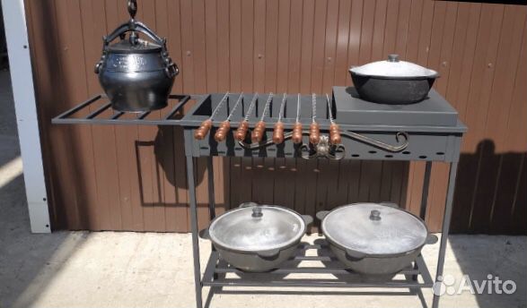Мангал разборный большой 2 в 1 3мм