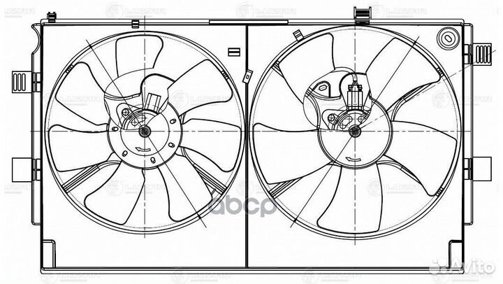 Вентилятор радиатора (2 шт.) с кожухом mitsubis