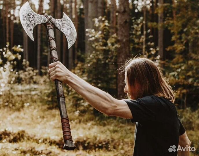 Топор Перуна кованый двусторонний