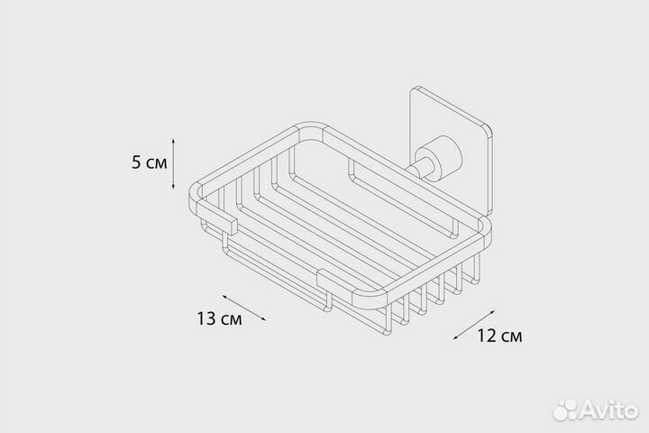 Мыльница Fixsen Square FX-93109 Хром