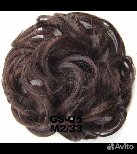 Резинка-шиньон пучок из искусственных волос