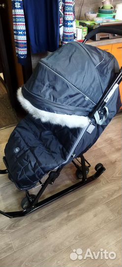 Коляска санки Ника 7 5S-K