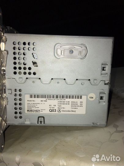 Магнитола штатная Mersedes Benz