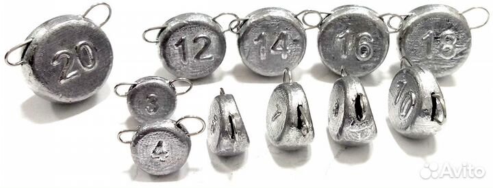 Груза для джига разборные Эксцентрик от 4 до 30гр