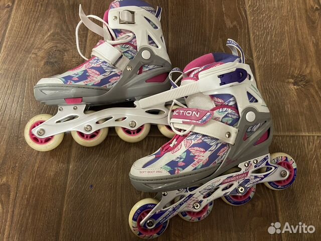 Ролики раздвижные Reaction Rainbow 36-41 размер