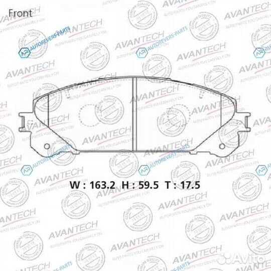 AV1115 Колодки тормозные дисковые Avantech (против
