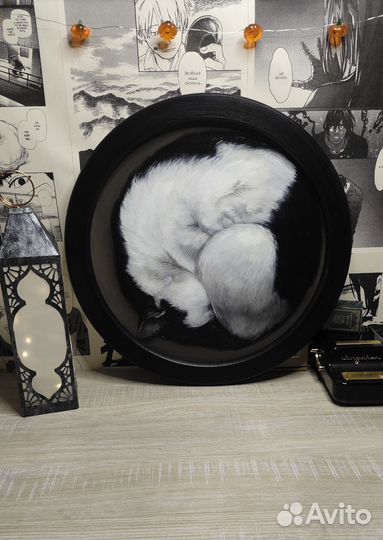 Картина маслом тондо 