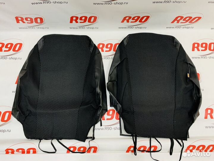 Чехлы сидений Веста (ткань+экокожа)