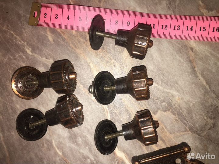 Ручки дверные, латунь, 90е