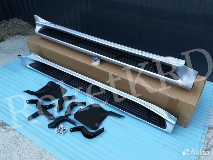 Пороги Toyota Land Cruiser Prado 150 Серебро